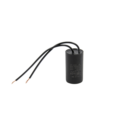 Конденсатор CBB60-K 2.5 мкФ, 450 В, Piranill (провід) Конденсатор CBB60-K 2.5 мкФ, 450 В, Piranill (провід)
