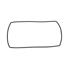 Уплотнитель двери для духовки Smeg 754131105, 590*340 мм