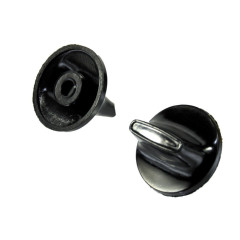 Ручка для духовки и плиты Электа, Дружковка, d=47 мм (черная глянцевая)