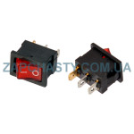 Кнопка сетевая одинарная 40308 12х19 мм 3 контакта 6А со светодиодом