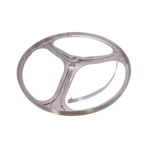 Шкив для стиральной машины Zanussi 4055367843, 1462601012, 315*28 мм, посадка 11*17 мм (с планкой)
