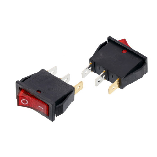 Кнопка сетевая одинарная 10х28 мм 3 контакта 16А (2-позиционная) для масляного радиатора Кнопка сетевая одинарная 10х28 мм 3 контакта 16А (2-позиционная) для масляного радиатора