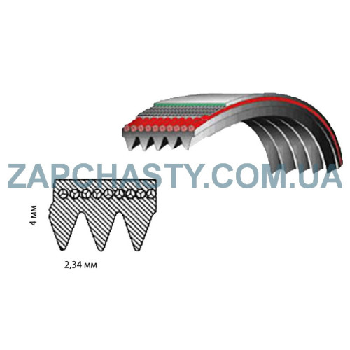 Ремінь 1250 PJE4 Hutchinson, Whirlpool 481235818056 (гумовий) Ремінь 1250 PJE4 Hutchinson, Whirlpool 481235818056 (гумовий)