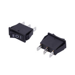 Кнопка сетевая одинарная 40306 10х28 мм 3 контакта 15А (3-позиционная)