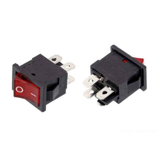 Кнопка сетевая одинарная 40314 13х19 мм 4 контакта 6А (2-позиционная) со светодиодом Кнопка сетевая одинарная 40314 13х19 мм 4 контакта 6А (2-позиционная) со светодиодом