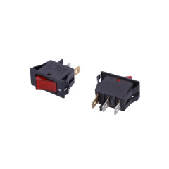 Кнопка сетевая одинарная 40316 13х26 мм 3 контакта 15А (2-позиционная) со светодиодом