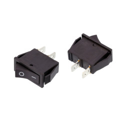 Кнопка сетевая одинарная 40322 10х28 мм 2 контакта 16А (2-позиционная)