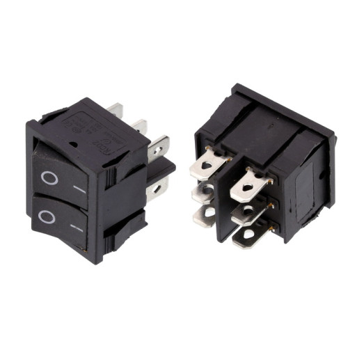 Кнопка сетевая двойная 40323 20x22 мм 6 контактов 6А (2-позиционная) Кнопка сетевая двойная 40323 20x22 мм 6 контактов 6А (2-позиционная)