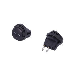 Кнопка сетевая одинарная 40332 d=20 мм 2 контакта (2-позиционная) с пыльником