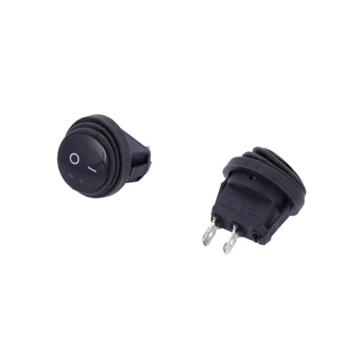 Кнопка мережева одинарна 40332 d=20 мм 2 контакти (2-позиційна) з пиловиком Кнопка мережева одинарна 40332 d=20 мм 2 контакти (2-позиційна) з пиловиком