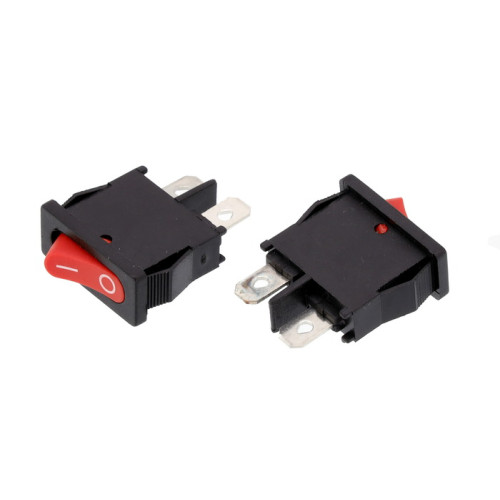 Кнопка сетевая одинарная 40339 7х19 мм 2 контакта 6А (2-позиционная)