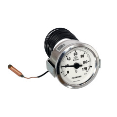 Термометр для котла Pakkens, D=60 мм, 0-120°C, з капіляром L=2000 мм